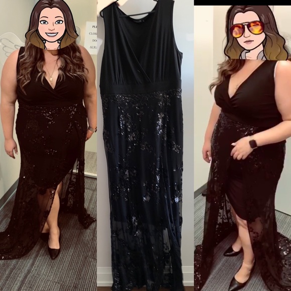 Dresses & Skirts - Love Kiss Fashion Dress Black with train